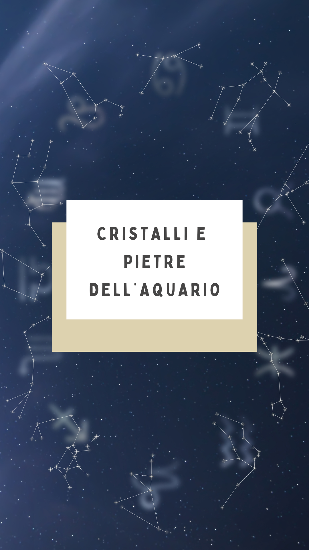 Cristalli e pietre dell’Aquario