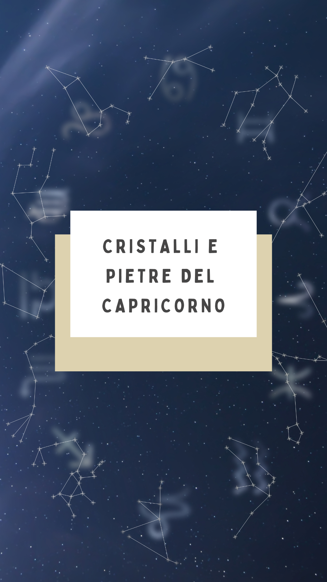 Cristalli e pietre del Capricorno