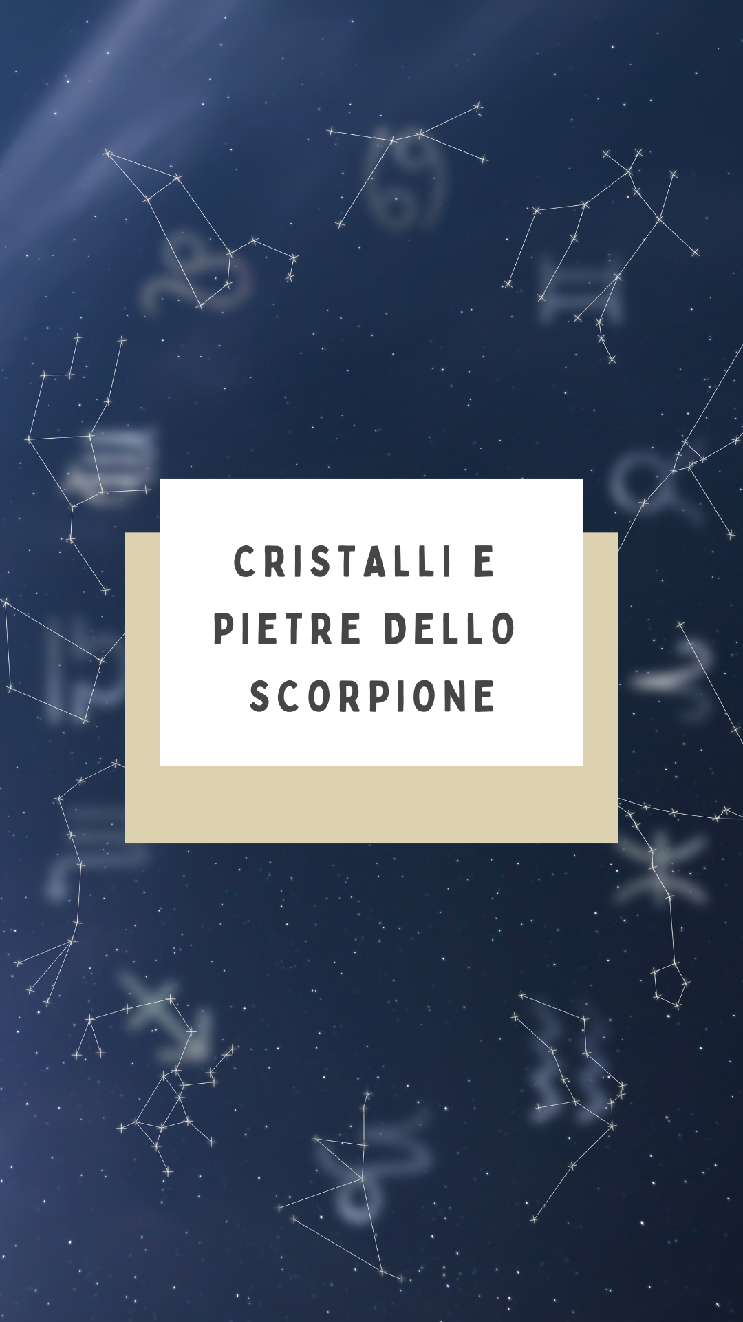 Cristalli e pietre dello Scorpione