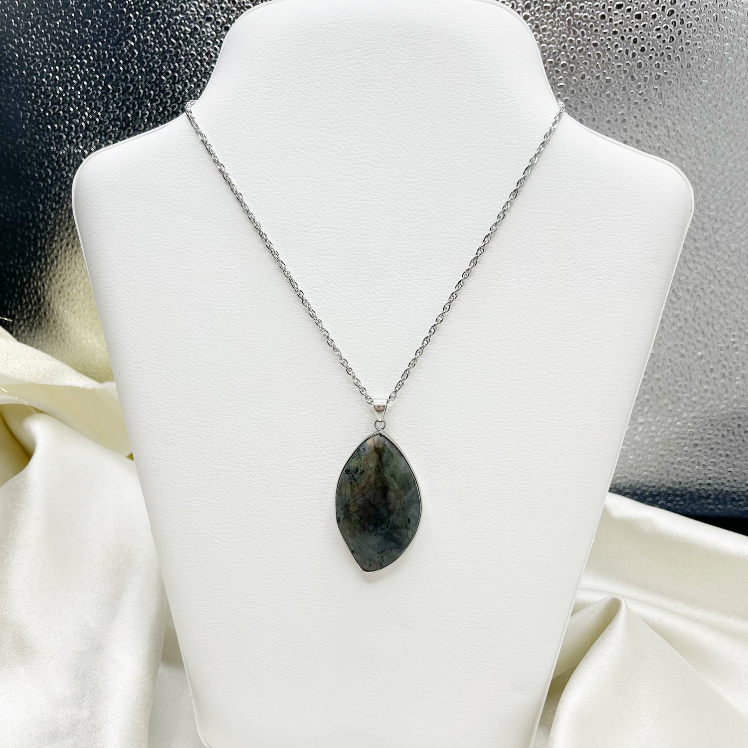 Ciondolo Labradorite Acciaio Inossidabile