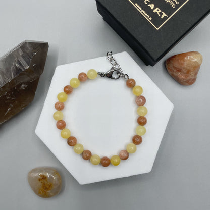 Bracciale Realizza i tuoi Intenti - Pietra del Sole, Calcite