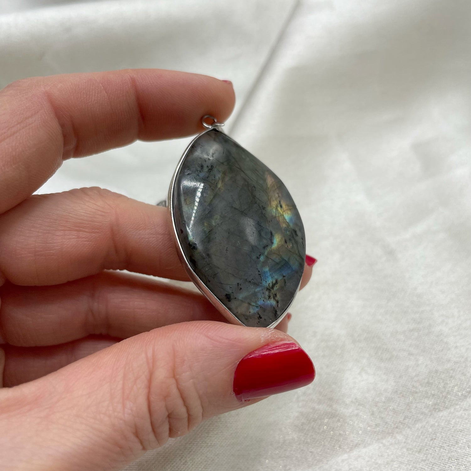 Ciondolo Labradorite Acciaio Inossidabile