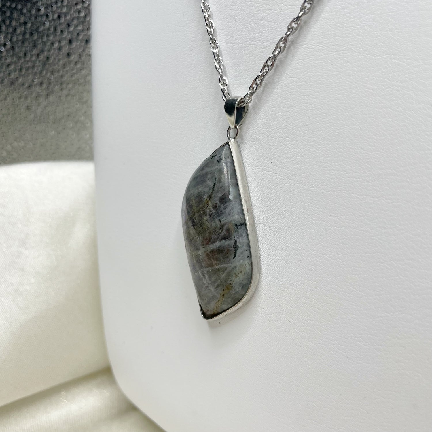 Ciondolo Labradorite Acciaio Inossidabile