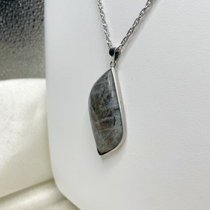 Ciondolo Labradorite Acciaio Inossidabile