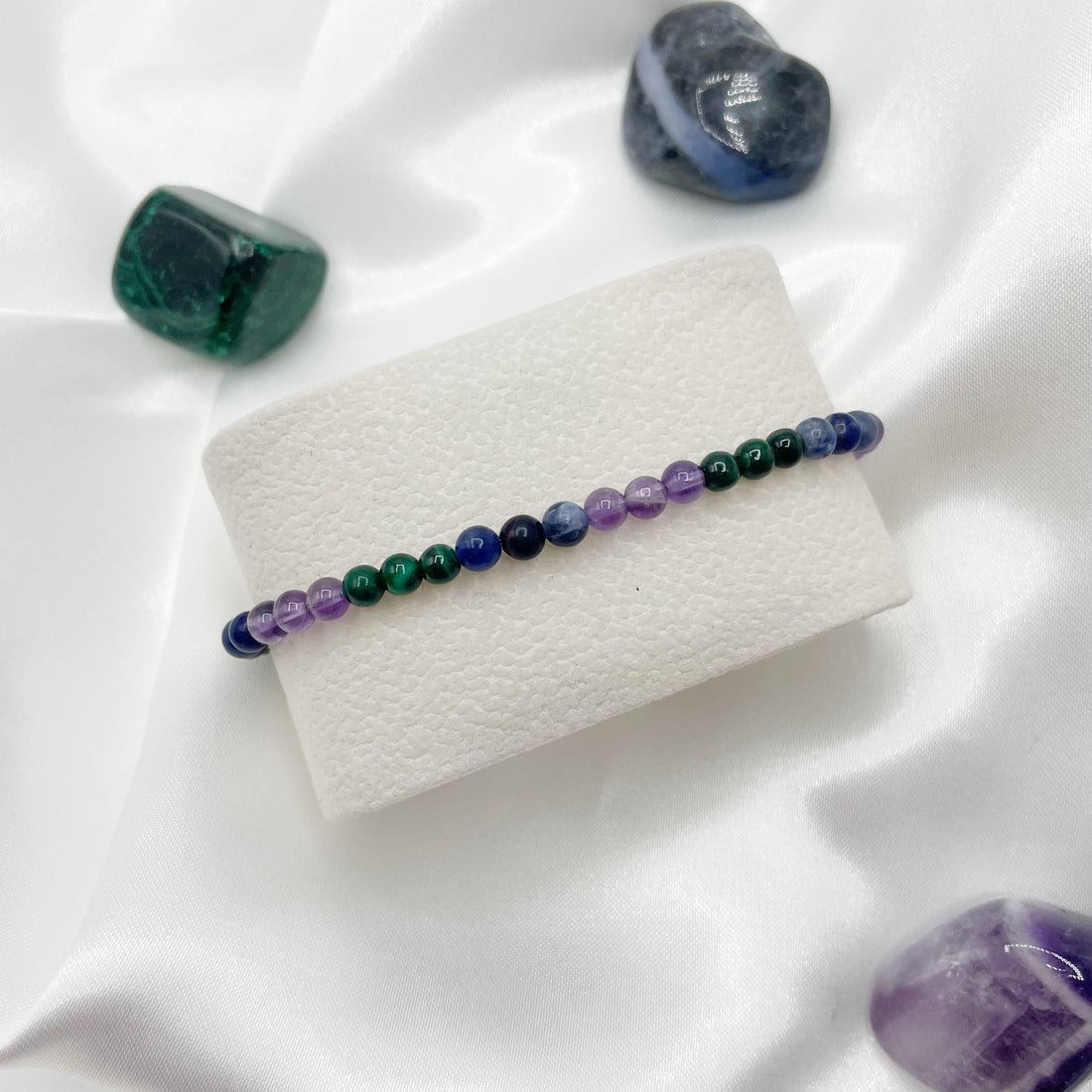 Bracciale Sagittario - Ametista, Malachite, Sodalite