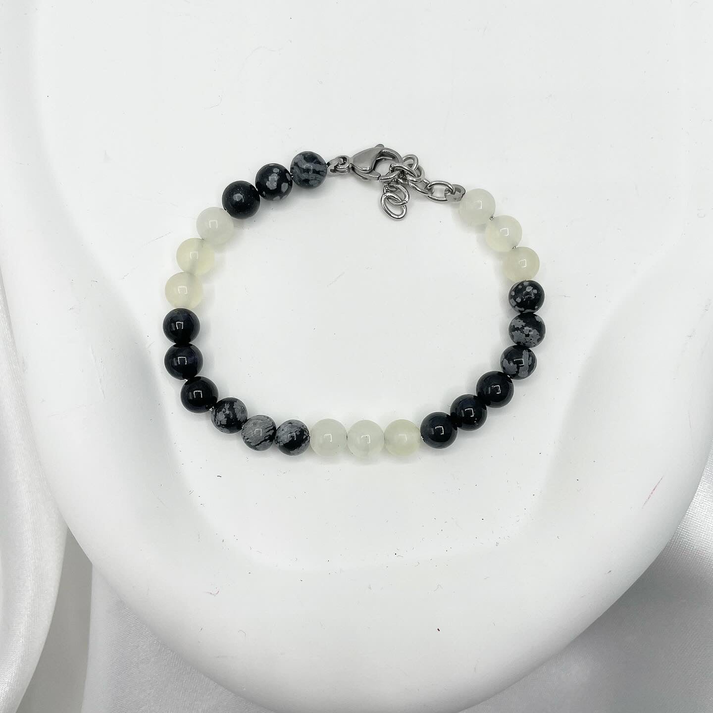 Bracciale Wellness - Giada, Ossidiana, Occhio di Falco