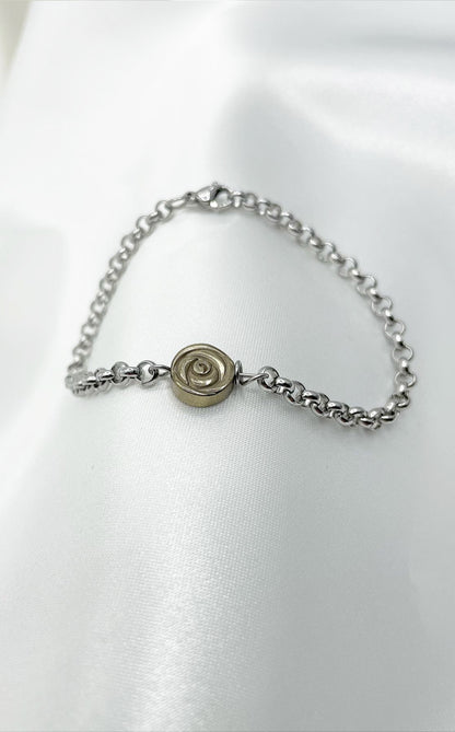 Bracciale Infinty Rose - Pirite e Acciaio Inossidabile