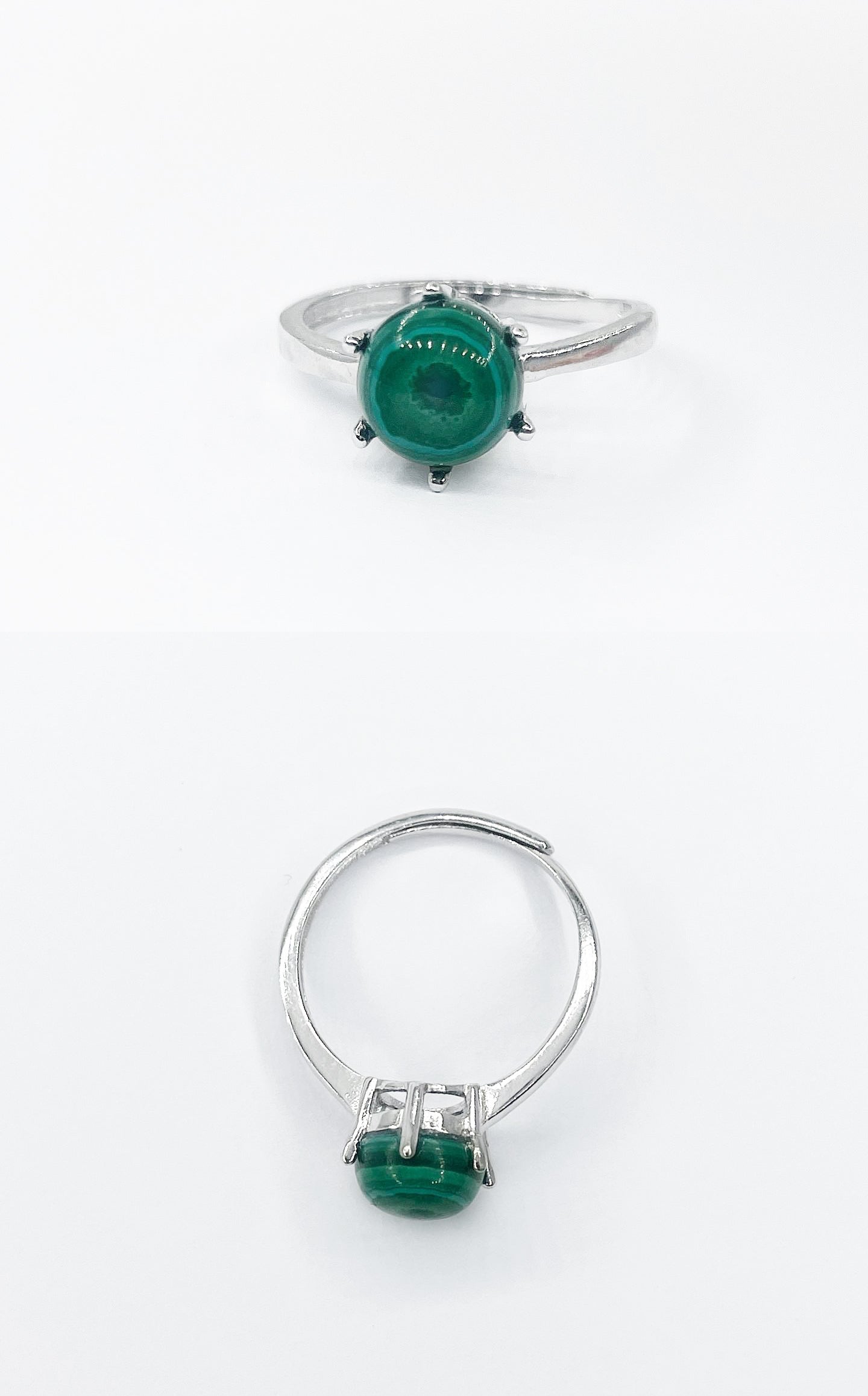 Anello Malachite e Argento 925