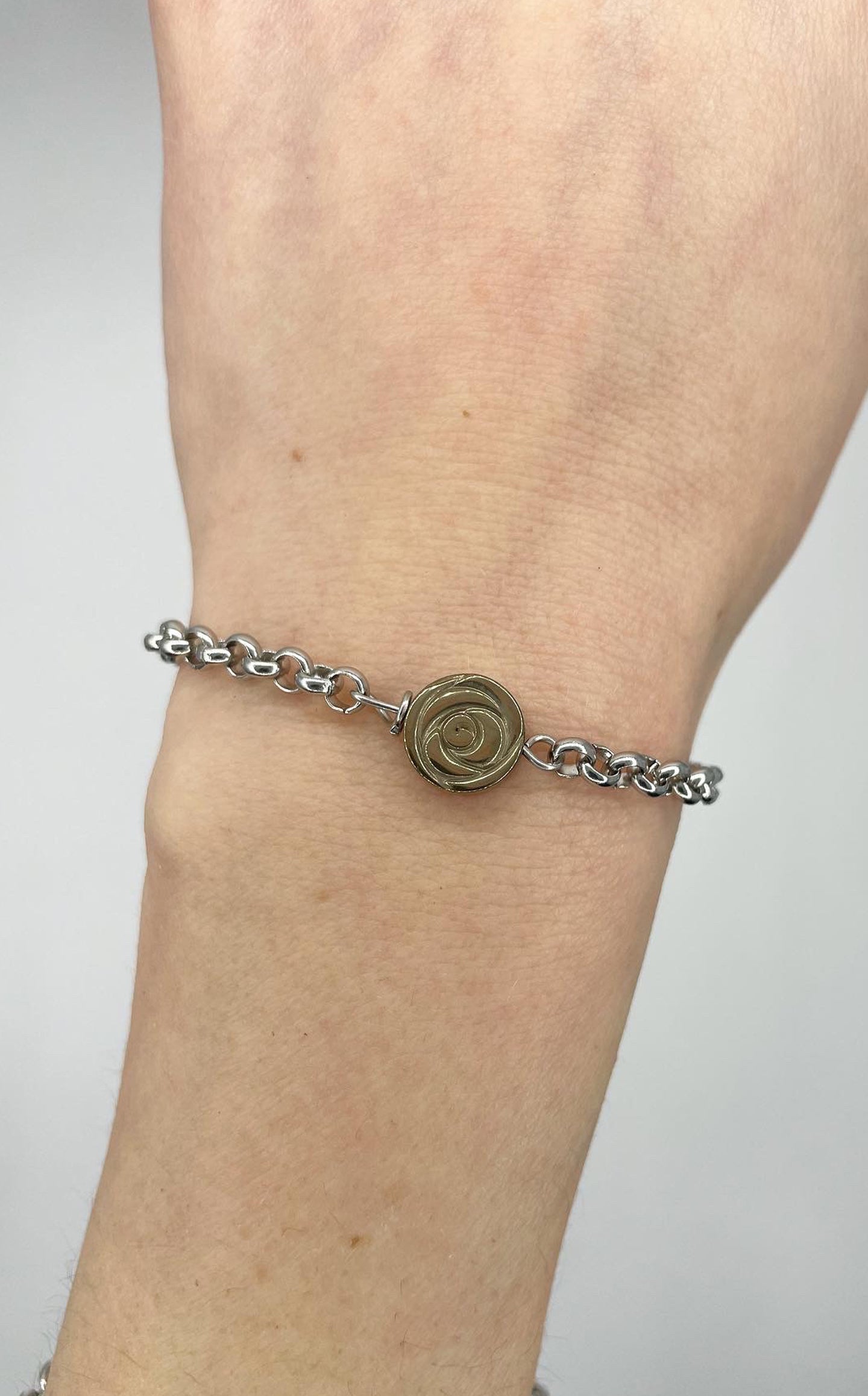 Bracciale Infinty Rose - Pirite e Acciaio Inossidabile